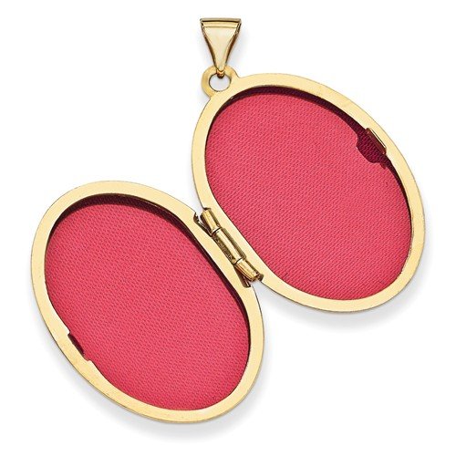 14k Yellow Gold Hand Engraved Oval Locket