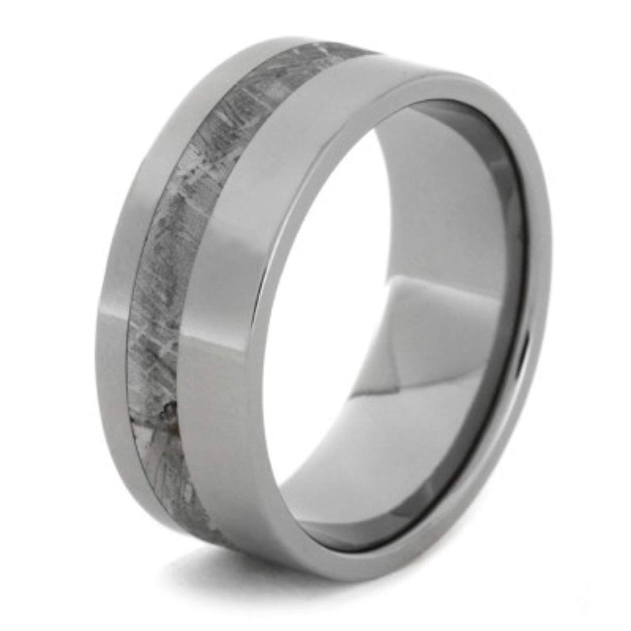 Gibeon Meteorite 9mm Comfort-Fit Polished Titanium Wedding Band