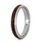 Diamond, Gibeon Meteorite, Snakewood 3mm Comfort-Fit Brushed Titanium Band