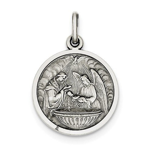 Sterling Silver Baptism Medal (28X20MM)