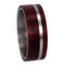 Redwood, Titanium Pinstripe 8mm Comfort Fit Titanium Wedding Band, Size 10.25