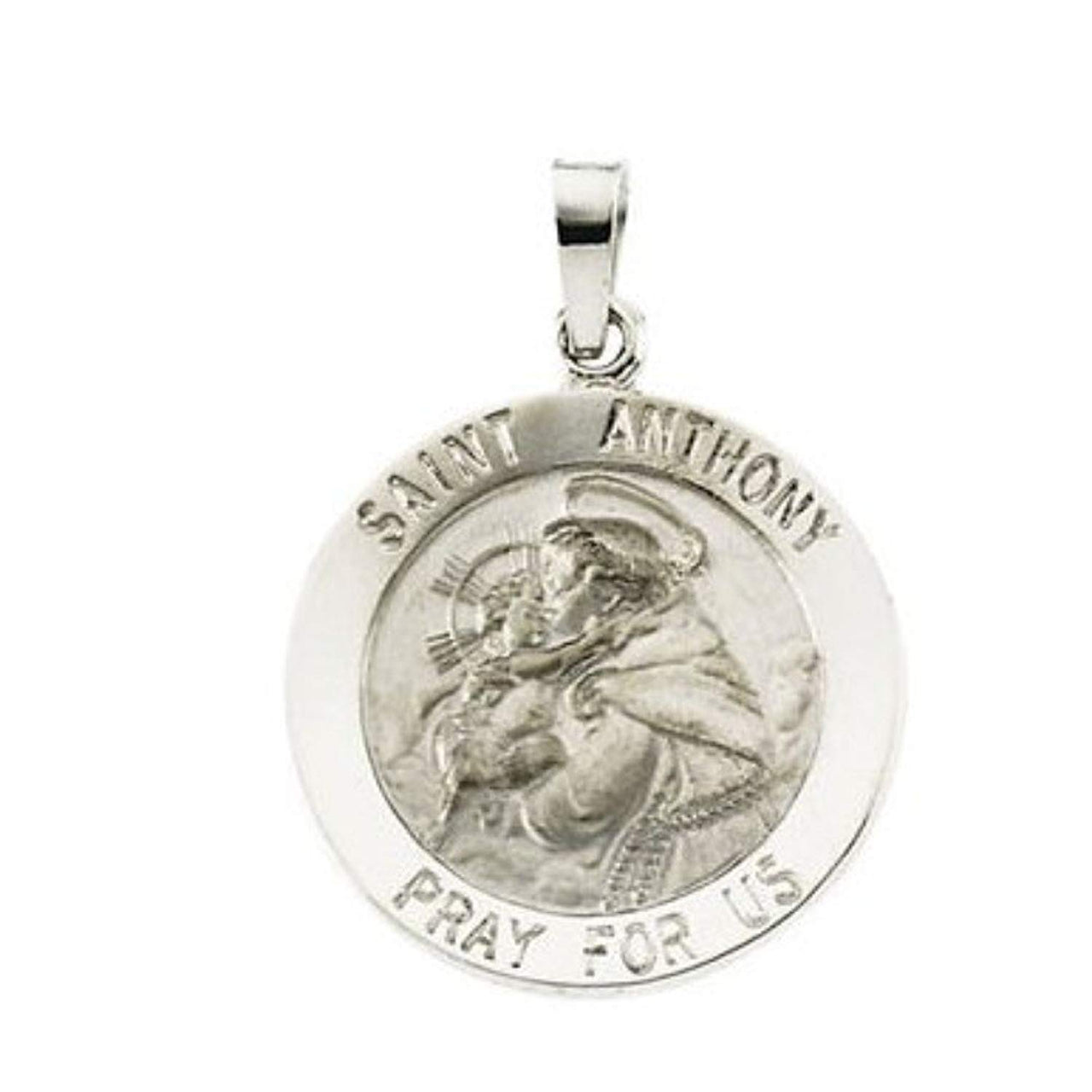 Sterling Silver St. Anthony Medal Necklace, 18" (18 MM)