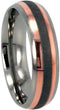 Rose Gold, Sandblasted Titanium 6mm Comfort Fit Band, Size 13.5