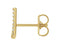 14k Yellow Gold Gold Diamond Letter 'W' Initial Stud Earring (Single Earring) (.08 Ctw, GH Color, I1 Clarity)