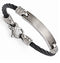 Boy's Signature Cable Collection Black Titanium 3mm Cable Children's ID Bracelet, 4.5"