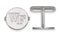 Rhodium-Plated Sterling Silver Wake Forest University Cuff Links, 15MM