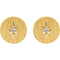 Diamond Starburst Earrings, 14k Yellow Gold (.02 Ctw, Color G-H, Clarity I1)