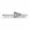 The Men's Jewelry Store (for HER) Diamond Contemporary Triangle Ring, Rhodium Plated Sterling Silver (.021 Ctw)