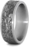 Mimetic Meteorite 8mm Comfort-Fit Matte Titanium Wedding Band, Size 10.75