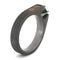 Emerald Cathedral, Oak Wood 4mm Comfort-Fit Sandblast Titanium Band