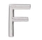 Platinum Initial Letter 'F' Stud Earring (Single Earring)