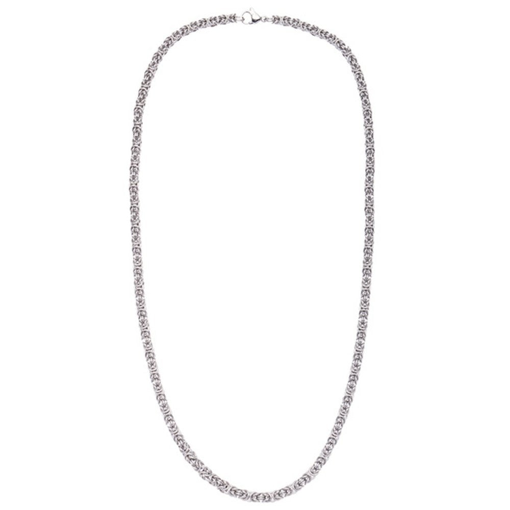 Men's Stainless Steel Byzantine Chain, 22" (55cm)