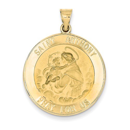 14k Yellow Gold St. Anthony Medal Pendant (28X25MM)