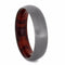 Tulip Wood Sleeve with Matte Titanium Overlay 6mm Comfort-Fit Band