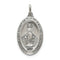 Sterling Silver Miraculous Medal Charm Pendant (29X15 MM)