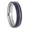 The Men's Jewelry Store (Unisex Jewelry) Purple Box Elder Burl Wood 4.5mm Titanium Comfort-Fit Wedding Band