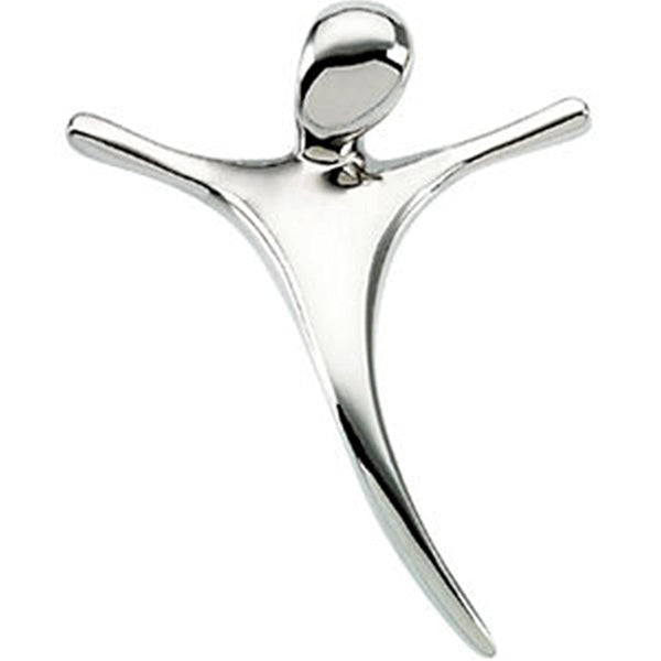 Abstract Crucifix Sterling Silver Pendant (41.25X32.50 MM)