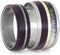 His and Hers Deer Antler, Purple Box Elder Burl Titanium Band, Purple Box Elder Burl Wood Titanium Band Sizes M11.5-F5.5