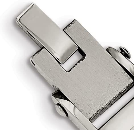 Men's Black IP Stainless Steel, Link Bracelet, 8.5 Inches