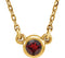 Mozambique Garnet Solitaire 14k Yellow Gold Pendant Necklace, 16"