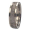 Classic Gibeon Meteorite Inlay 7mm Comfort Fit Titanium Ring, Size 10