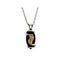 Marquise Onyx Pendant Necklace, Sterling Silver, 12k Green and Rose Gold Black Hills Gold Motif, 18''