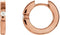 Diamond Hoop Earrings, 14k Rose Gold (.07 Ctw, Color GH, Clarity SI1)