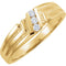 Men's Diamond 14k Yellow Gold Band, (.06 Cttw, Full-Cut, G-H Color, SI2-SI3 Clarity), Size 11
