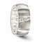 Rapture Collection Gray Titanium, Argentium Sterling Silver Five-Stone Diamond 10mm Band (.10 Ct, G-I, I1)