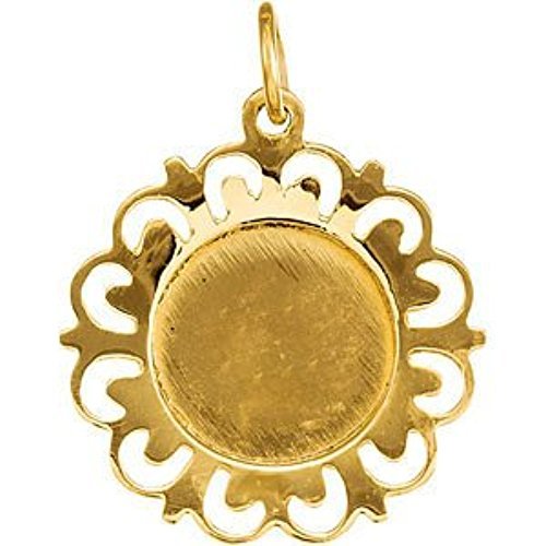 14k Yellow Gold St. Francis of Assisi Medal (18.5 MM)