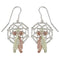 Dream Catcher Earrings, Sterling Silver, 12k Green and Rose Gold Black Hills Gold Motif