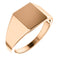 Men's Closed Back Rectangle Signet Ring, 14k Rose Gold (11X10mm)