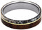 Ironwood, Deer Antler, 14k Yellow Gold 6.5mm Comfort-Fit Titanium Wedding Band, Size 5.75