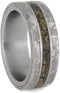 Dinosaur Bone, Gibeon Meteorite 7mm Matte Titanium Comfort-Fit Wedding Band, 11