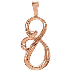 Slim Profile Freeform Pendant, 14k Rose Gold