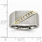 Brushed Titanium, 14k Yellow Gold 7-Stone Diamond Channel Comfort-Fit Band, Size 11