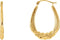 Oval Twisted Crescent Hoop Earrings, 14k Yellow Gold