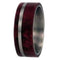 Redwood, Titanium Pinstripe 8mm Comfort Fit Titanium Wedding Band, Size 10.25