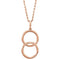 Interlocking Circle Necklace, 14k Rose Gold, 18"