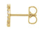 14k Yellow Gold Gold Diamond Letter 'Q' Initial Stud Earring (Single Earring) (.08 Ctw, GH Color, I1 Clarity)