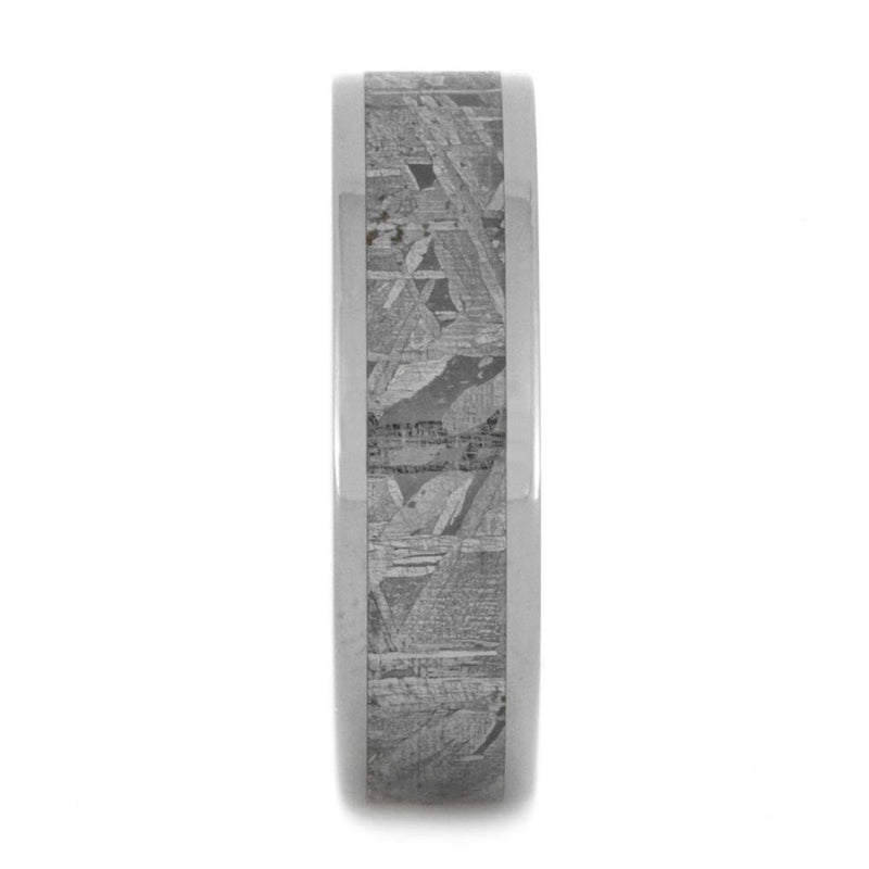 Gibeon Meteorite Inlay 6mm Comfort-Fit Titanium Band
