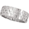 8mm 14k White Gold Interlocked Woven Comfort Fit Band, Sizes 4 to 15