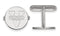 Rhodium-Plated Sterling Silver University Of Virginia Round Cuff Links, 15MM