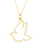 Diamond 'Dove' 14k Yellow Gold Pendant Necklace, 16" (1/4 Cttw)