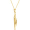 Diamond Organic Silhouette 14k Yellow Gold Pendant Necklace, 18" (1/6 Cttw)