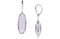 Two-Sided 24.8 Ctw Checkerboard Rose De France Quartz Sterling Silver Earrings