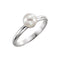 Platinum White Freshwater Cultured Pearl Solitaire Ring, (6.5-7mm) Size 7