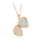 Inlaid Mother of Pearl Heart Locket Necklace, 10k Yellow Gold, 12k Green and Rose Gold Black Hills Gold Motif, 18"