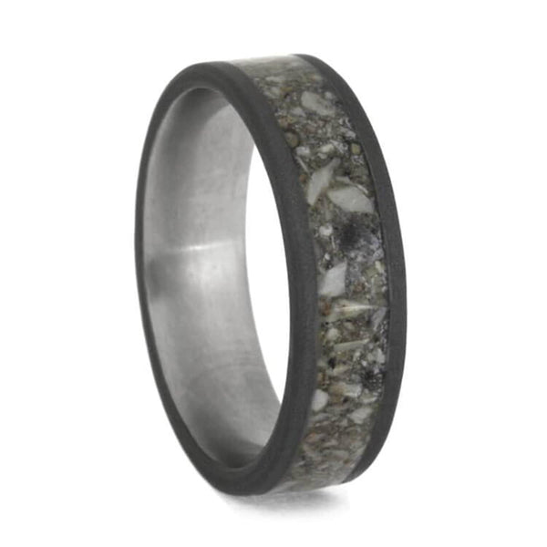 Pet Ashes 6mm Comfort-Fit Sandblasted Titanium Band