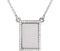 Diamond Bar Engravable Necklace, Rhodium-Plated 14k White Gold, 18" ( 0.125 Ctw, G-H Color, I1 Clarity)